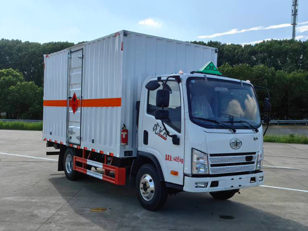 解放藍牌易燃氣體廂式運輸車